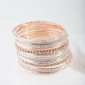 Rose Glitter Bangle 20-Pack