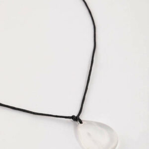 Fabric Clear Quartz TearCollar Necklace