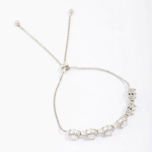 Rhodium Halo  Bracelet