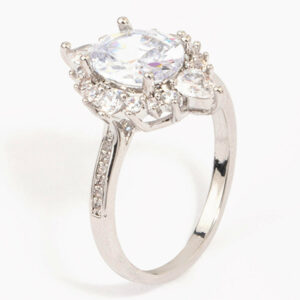 Rhodium Shining Star  Ring