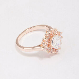 Rose  Framed Square Ring