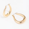 Cut Out Pear Hoop Earrings