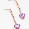 Lilac Heart Earrings