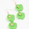 & Green Double Iridescent Earrings